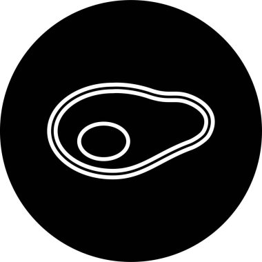 Kızarmış yumurta ağı ikon vektör illüstrasyonu