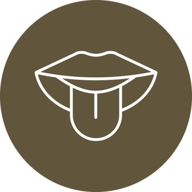 dudak ve dil simgesi, vektör illüstrasyonu