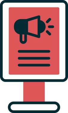 Poster. Web simgesi basit illüstrasyon