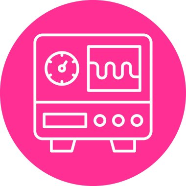 Laboratuvar Makine simgesi, vektör illüstrasyonu