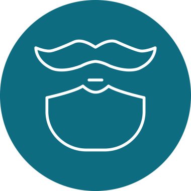 Sakal Web simgesi vektör illüstrasyonu