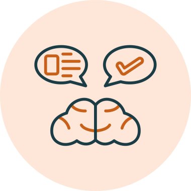 Basit Düşünme simgesinin vektör illüstrasyonu 