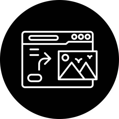 Web kullanımı için tasarlanmış bir dosya paylaşım sembolünün grafiksel temsili.