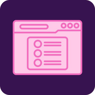 Anket web simgesi vektör illüstrasyonu