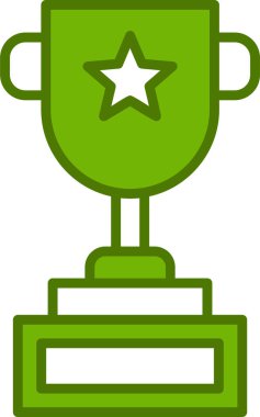 Kupa simgesi, vektör illüstrasyonu basit tasarım