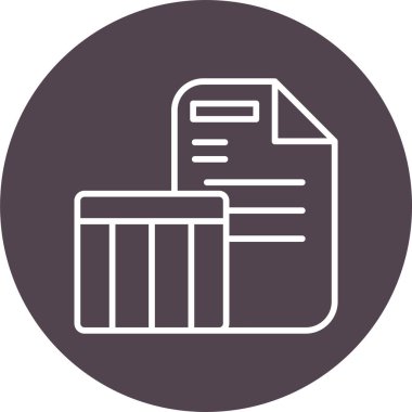 Soyut kullanıcı veri simgesinin düz biçimli vektör grafiği.