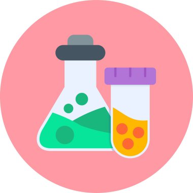 Kimyasal matara simgesi, vektör çizimi basit tasarım