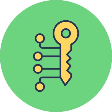 vector illustration of Digital Key icon