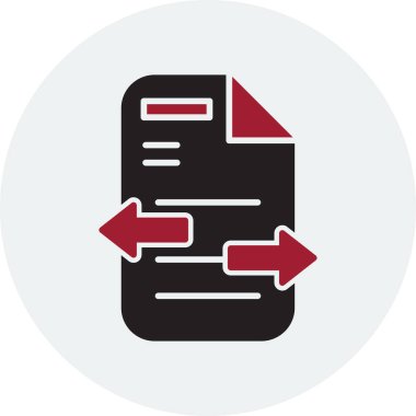 Bir belge simgesinin temiz ve basit vektör illüstrasyonu.