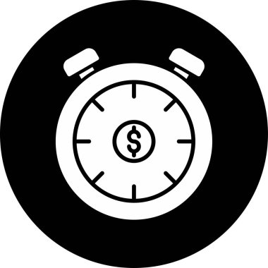 Saat web simgesi, vektör illüstrasyonu