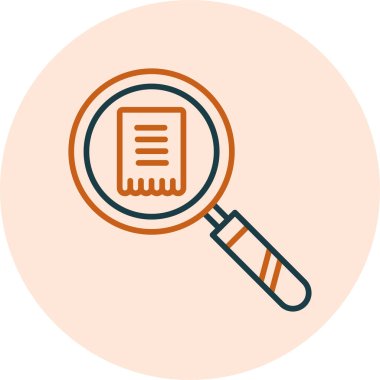 Soyut web arama kavramını temsil eden basitleştirilmiş bir vektör simgesi.