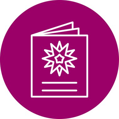 Tebrik kartı web simgesi, vektör illüstrasyonu