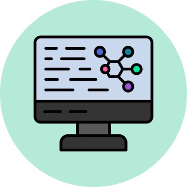 Basit Bilgisayar vektör illüstrasyonu