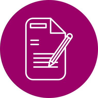 Bir belge simgesinin temiz ve basit vektör illüstrasyonu.