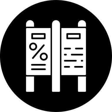 Mupi web simgesi vektör illüstrasyonu