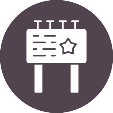 reklam panosu simgesi, vektör illüstrasyonu basit tasarım