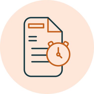 Bir belge simgesinin temiz ve basit vektör illüstrasyonu.