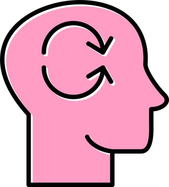 Beyin Bilinci simgesi, vektör illüstrasyonu  