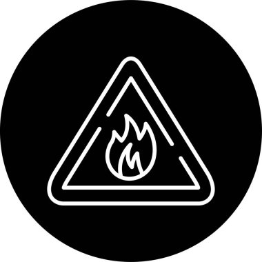 Yangın. Web simgesi basit illüstrasyon 