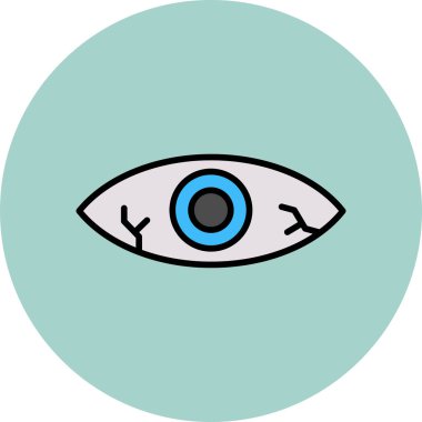 Göz enfeksiyonunun basit çizimi