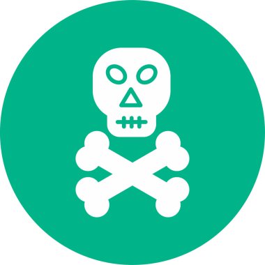 Kafatası simge vektör çizim 