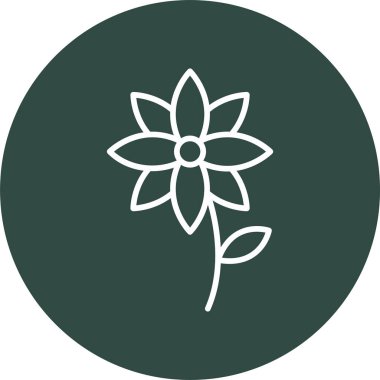 Çiçek. Web simgesi basit illüstrasyon 