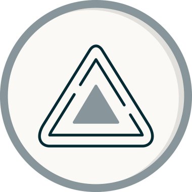 Tehlike işareti simgesi, basit vektör illüstrasyonu 