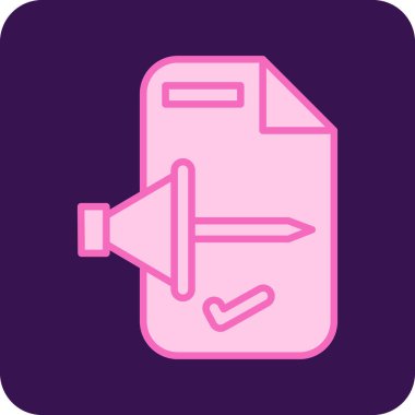 Bir belge simgesinin temiz ve basit vektör illüstrasyonu.