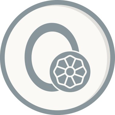 Büyük harf O web simgesi vektör illüstrasyonu