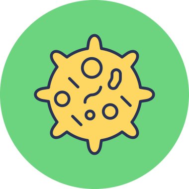 virüs web simgesi, vektör çizim