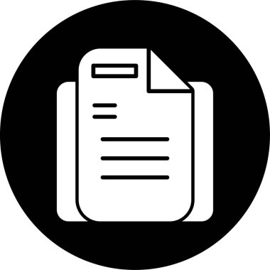 Bir belge simgesinin temiz ve basit vektör illüstrasyonu.