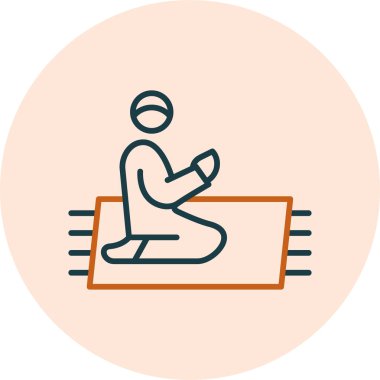 Dua et web simgesi vektör illüstrasyonu