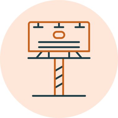 reklam panosu simgesi, vektör illüstrasyonu basit tasarım