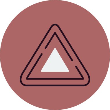 Tehlike işareti simgesi, basit vektör illüstrasyonu 