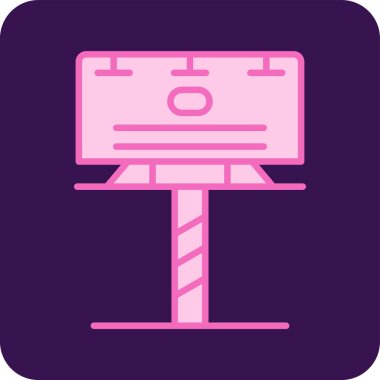 reklam panosu simgesi, vektör illüstrasyonu basit tasarım