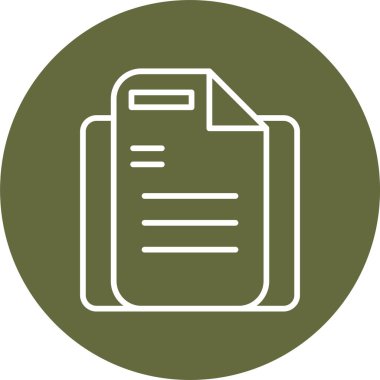 Bir belge simgesinin temiz ve basit vektör illüstrasyonu.