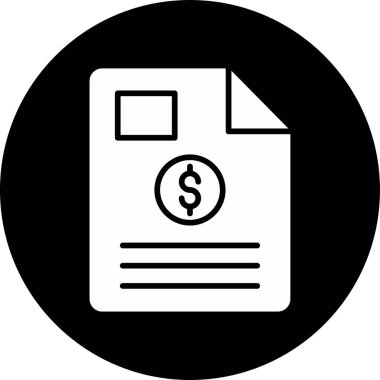 Bir belge simgesinin temiz ve basit vektör illüstrasyonu.