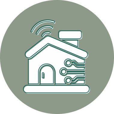 Akıllı ev. Web simgesi basit tasarım
