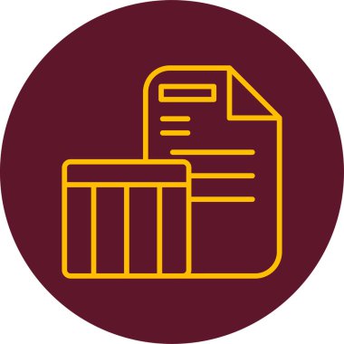 Soyut kullanıcı veri simgesinin düz biçimli vektör grafiği.