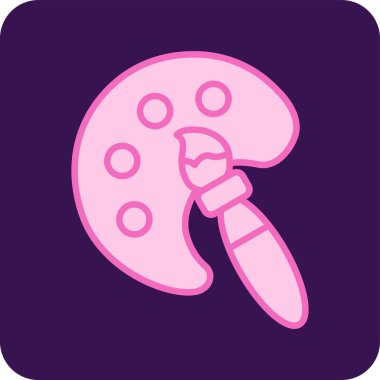 Web simgesi boyanıyor, vektör illüstrasyonu