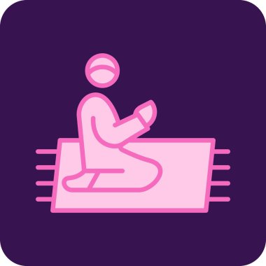 Dua et web simgesi vektör illüstrasyonu