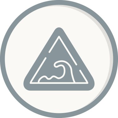 Büyük dalga yol işaretinin basit çizimi