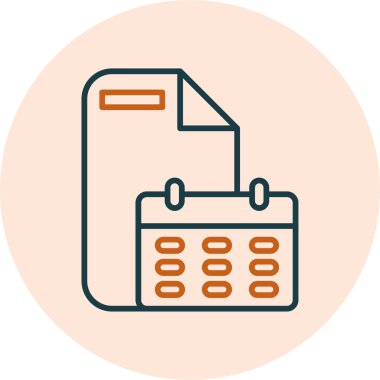 Bir belge simgesinin temiz ve basit vektör illüstrasyonu.