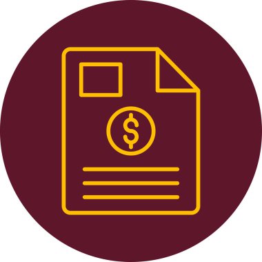 Bir belge simgesinin temiz ve basit vektör illüstrasyonu.