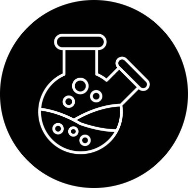 Kimyasal matara simgesi, vektör çizimi basit tasarım