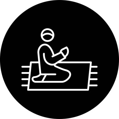 Dua et web simgesi vektör illüstrasyonu