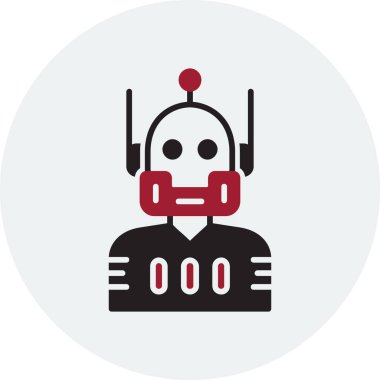 Çizgi film robotunun basit çizimi