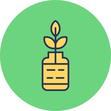 Bitki dişlide kalır. Web simgesi basit illüstrasyon 