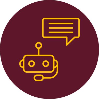 Chatbot, robot simgesi, vektör illüstrasyonu