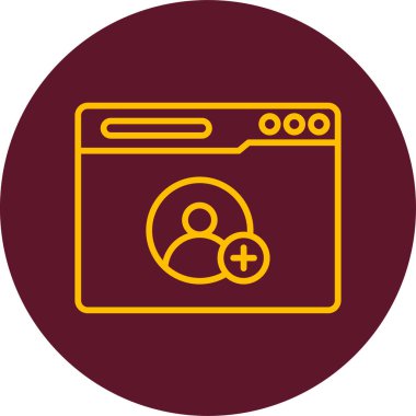 Basit tarayıcı Hikayesi vektör simgesi